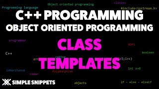 Class Templates in C with Program Example  C Programmming [upl. by Nwahsirhc]