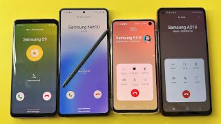 Incoming Call Four Samsung S9 vs S10 Samsung Not10 vs Galaxy A20S Caller Phone Samsung [upl. by Yarb438]