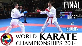 BROSE vs BERENS Final Kumite 60kg 2014 World Karate Championships  WORLD KARATE FEDERATION [upl. by Weikert]