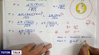 Class 11  Derivation of Time Period of Satellite [upl. by Yevad]