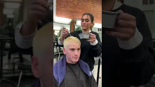 Watch me bleach buzz buzzcut hair bleachandtone hairstylist buzz lucyseitz [upl. by Annaujat]