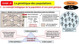 La génétique des populations Population et Pool génique 2 bac svt شرح بالداريجة [upl. by Brookes]