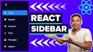 React Sidebar Navigation Menu Tutorial  Beginner React JS Project Using Hooks amp Router [upl. by Hsekar263]