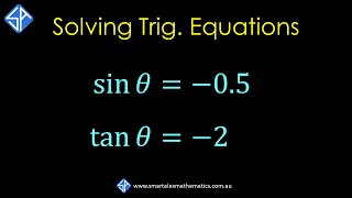 Solving Trig Equation sin x  12 and tan x  2 [upl. by Haran]