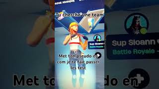 Met ton pseudo en com pour faire les test fortnite abonnetoi faitpercer team [upl. by Zondra]