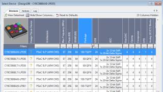 PSoC Creator Tutorial Using the Device Selector [upl. by Mordecai443]