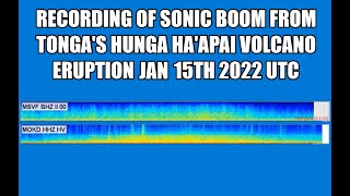 Tonga Sonic Boom Fiji and Hawaii Jan 15th 2022 UTC [upl. by Erek]