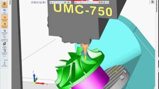 HASS UMC 750 Impeller cut by Cimatron MyGrowTech [upl. by Xerxes]