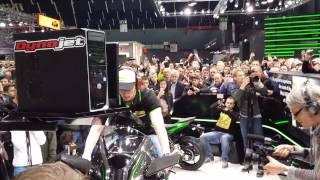 Kawasaki H2R on the Dyno at The Motorbeurs Utrecht [upl. by Yllehs]