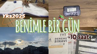 10 SAAT ÇALIŞTIĞIM BİR GÜNÜM  yks2025 [upl. by Lamaj]