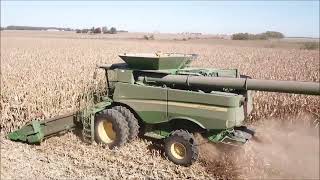 KLEIN FAMILY FARMS CORN HARVEST OCT 20TH 2024 LIBERTY INDIANA JOHN DEERE S780 COMBINE [upl. by Ardnahs]