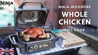 Full Chicken on the Ninja Woodfire  Huson DIY  Smoked to perfection [upl. by Mraz]