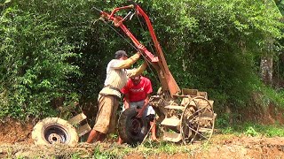 Traktor Sawah Meggunakan Diesel Yanmar Persiapan Kerja Setelah Pindah Lahan [upl. by Halden972]