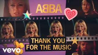 ABBA  Thank You For The Music Official Lyric Video [upl. by Aneehsat]