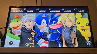 Bowser Jr vs Robin vs Sonic vs Greninja vs Cloud vs Pichu [upl. by Cassidy]