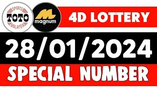 4D Toto 4D Magnum 28012024 Malaysian Lucky Lottery Number Today [upl. by Eimmot265]