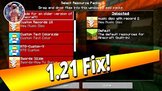 How to Fix Broken Resource Packs FAST in Minecraft 121 Java Edition [upl. by Coughlin]