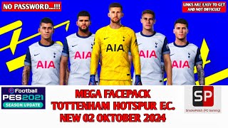 New Update Mega Facepack Tottenham Hotspur FC Season 20242025 PES 21 amp Football Life 24 Sider CPK [upl. by Mason]