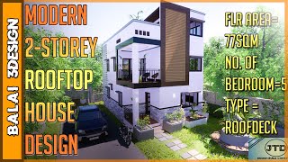 TWO STOREY ROOFDECK HOUSE DESIGN 5BEDROOMs [upl. by Saref368]