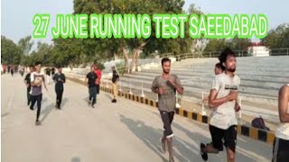 27 JUNE RUNNING TEST Saeedabad Police Training Center Karachi  Sindh Police Physical Test [upl. by Nesrac]