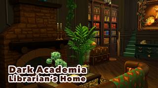 Dark Academia Manor  Sims 4 Speed Build  NO CC [upl. by Anayd]