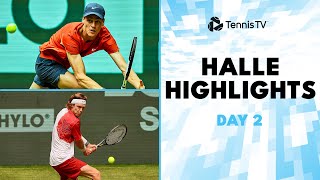 Sinner Plays Griekspoor Zverev Rublev amp Tsitsipas In Action  Halle 2024 Highlights Day 2 [upl. by Bea]