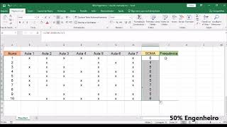 Lista de presença e de chamada  Como calcular a soma das presenças dos alunos pelo Excel  SIMPLES [upl. by Halli398]