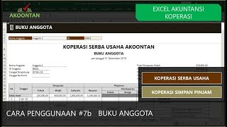 Excel Akuntansi Koperasi 7  Buku Anggota [upl. by Godfree]