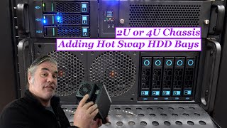 Hot Swap HDD bay in Any Chassis 2U4U For Your UnraidTrueNasPlex Server [upl. by Scarito]