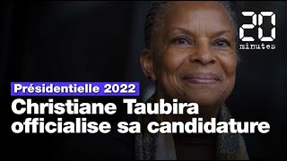 Présidentielle 2022 Christiane Taubira a officialisé sa candidature [upl. by Annig]