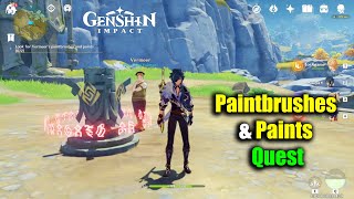 Genshin Impact Paintbrushes amp Paint Quest [upl. by Chansoo]