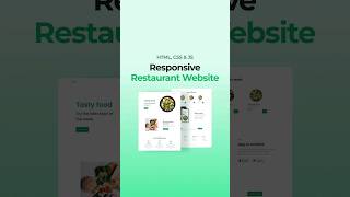 Responsive Restaurant Website Using HTML CSS And JavaScript [upl. by Julie736]