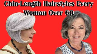 39 Elegant Chin Length Hairstyles Every Woman Over 60 Should Try [upl. by Spillar]