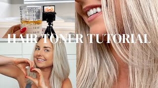 WELLA T18 TONER  DIY HAIR TUTORIAL [upl. by Storm417]