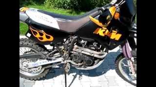 KTM LC4 620 Motor starten ankicken anwerfen Kickstart How to start up a KTM LC 4 [upl. by Dett184]