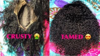 HOW TO RESTOREREVIVE OLD CURLY WIG IN UNDER 15 MINUTES [upl. by Shirleen]