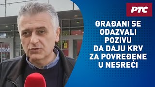 Građani se odazvali pozivu da daju krv za povređene u nesreći u Novom Sadu [upl. by Chandal]