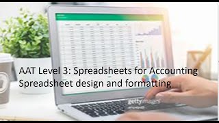 AAT Level 3 Spreadsheets design and formatting Part 1 A  F [upl. by Nomaj]