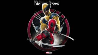 Did you know Marvelmarvel wolverine deadpool wolverineanddeadpool marvelcomics [upl. by Eyaf161]