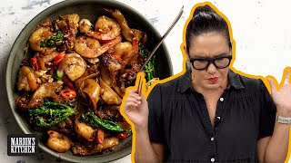 My BEST garlic shrimp noodle recipe  Garlic Shrimp Pad See Ew  Marion’s Kitchen [upl. by Giefer]