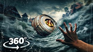 360° Flood Barrel Ride Roller Coaster with Girlfriend VR 360 Video 4K Ultra HD [upl. by Kubetz]