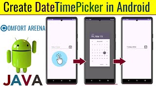 How to Create a DateTimePicker From EditText in Android Studio [upl. by Worden74]