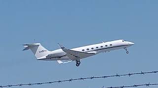 N165TH Gulfstream G550 departure at Cape May Airport KWWD 7142024 [upl. by Erual]