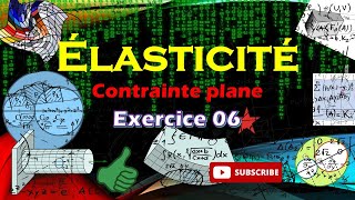 Elasticité exercice 06 quotContrainte planequot HD [upl. by Hafirahs]