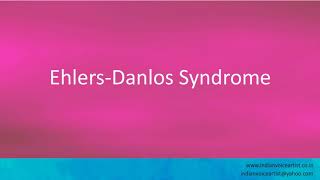 Pronunciation of the words quotEhlersDanlos Syndromequot [upl. by Coit]