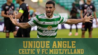 🎥 UNIQUE ANGLE Celtic draw with FC Midtjylland as Liel Abada scores debut goal [upl. by Aixela206]