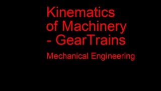 BE Btech 2 2  Kinematics of Machinery  Gear Trains  Mechanical Engineering by Bharath [upl. by Cy]