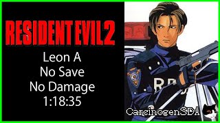 Resident Evil 2 PSX No Save No Damage  Leon A  11835 Commentated [upl. by Ibob456]