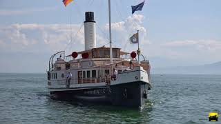 Hohentwiel 1913 paddlewheel steamer at Langenargen 2021 [upl. by Wendy]