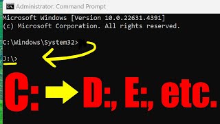 How to Change Directory to Another Drive in cmd [upl. by Nidroj964]